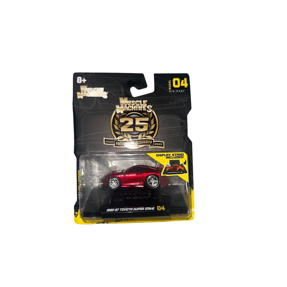 Muscle Machines 25th Anniversary 1995-97 Toyota Supra MK4 Red 1:64 Die-Cast 04